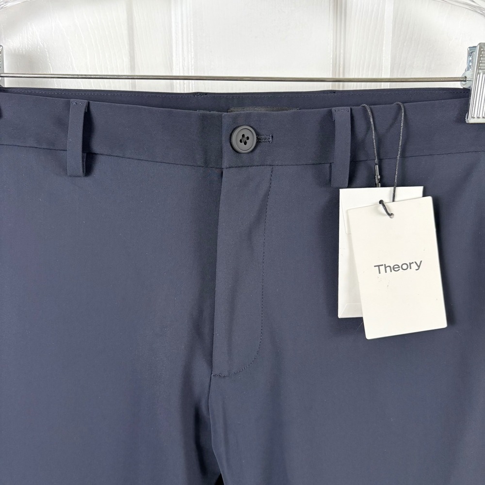 NWT Theory Zaine Precision Ponte Pant Men's 30x32 Baltic Blue Straight $225 MSRP - Picture 3 of 10